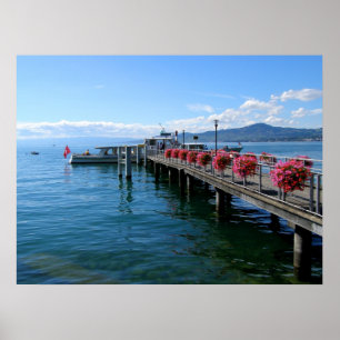 Poster Jetty sur le lac Léman