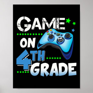 Poster Jeu amusant de quatrième année sur cadeau de quatr