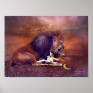 Poster Jeu avec l'affiche/copie d'art de papa