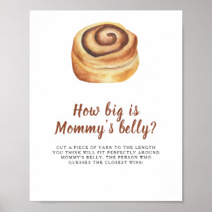 Poster Jeu baby shower Bun taille du ventre de maman