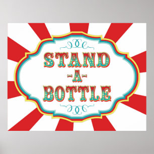 Poster Jeu Carnaval Stand a Bottle