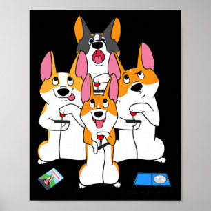 Poster Jeu Corgi Vidéo Jeu Graphique Joueur Mème Jeu