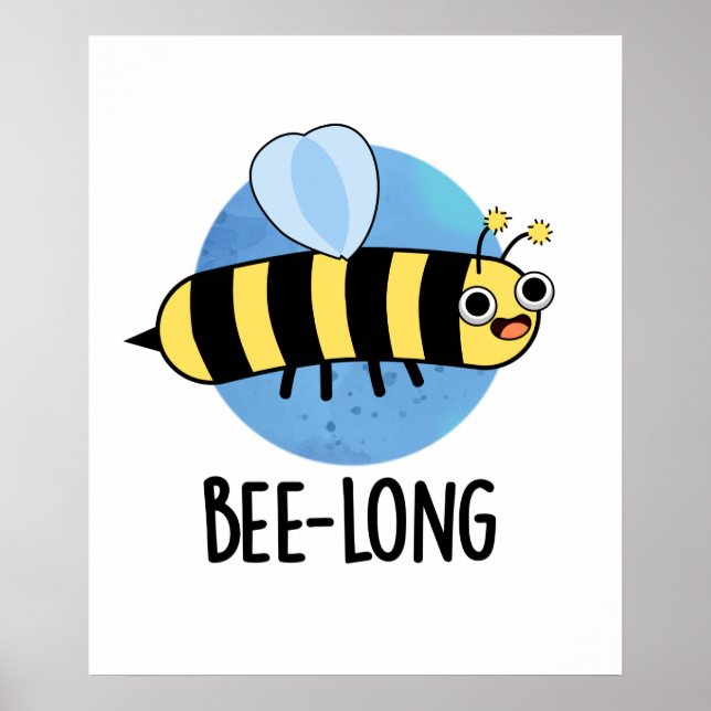 Poster Jeu d'abeilles long et drôle d'insectes long (Devant)