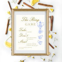 Jeu d'anneau Thé nuptiale Chine Set bleu blanc den