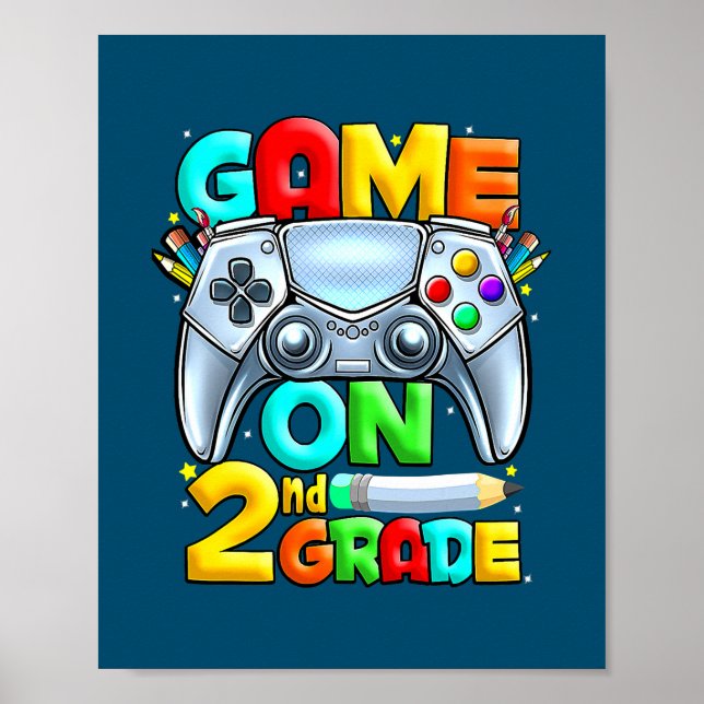 Poster Jeu de 2e année Jeu vidéo déverrouillé (Devant)
