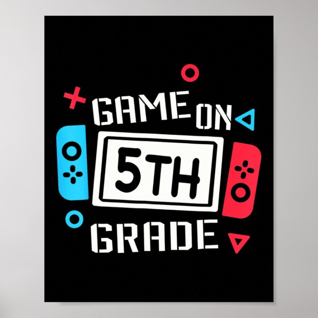 Poster Jeu De 5E Année Équipe Amusante Cinquième Retour À (Devant)