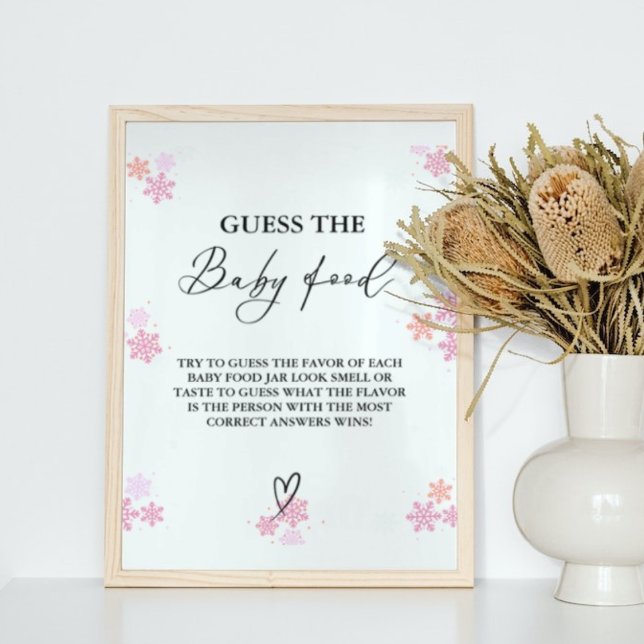 Poster Jeu de Baby shower alimentaire pour bébés (Créateur téléchargé)
