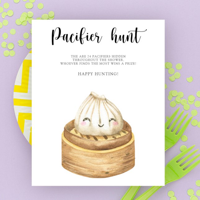 Poster Jeu de baby shower de chasse à la pacifier (Créateur téléchargé)