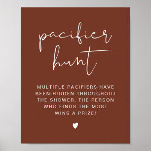 Poster Jeu de Baby shower de chasse à la rouille de Boho 