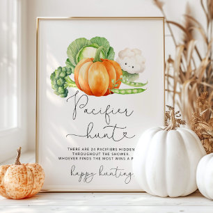 Poster Jeu de baby shower de chasse au Pacifique d'automn