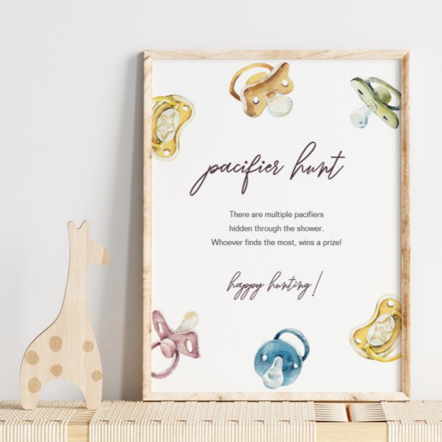 Poster Jeu de Baby shower de chasse pacifique (Créateur téléchargé)