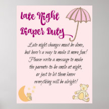 Jeu de Baby shower de signalisation de nuit