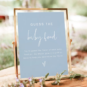 Poster Jeu de baby shower LEAH Pastel Devinez la nourritu