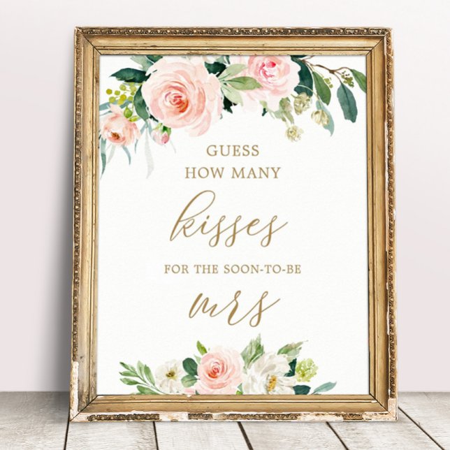 Poster Jeu de Baby Shower Mariage Floral Devine Combien d (Créateur téléchargé)
