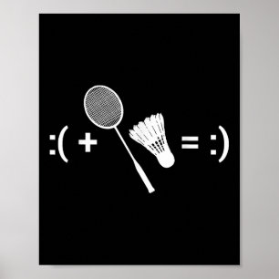 Poster Jeu de badminton navette sport badminton 