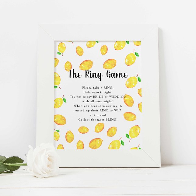 Poster Jeu de bague Citron Fête des mariées principale Sq (Créateur téléchargé)