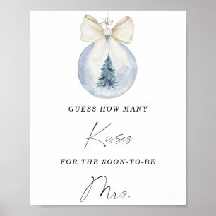 Poster Jeu de baiser de mariage d'hiver combien de baiser