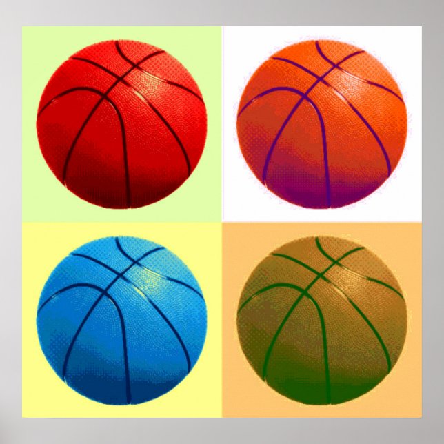 Poster Jeu de basket-ball (Devant)