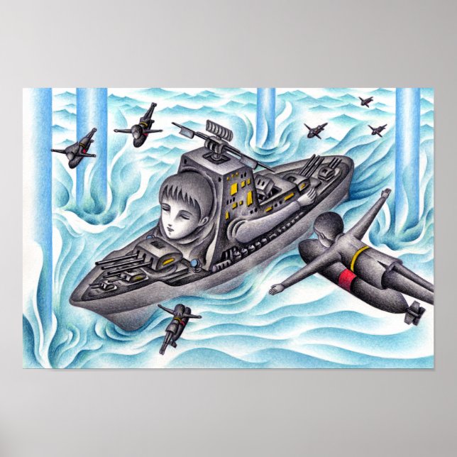 Poster Jeu de bataille navale. (Devant)