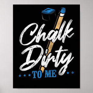 Poster Jeu de billard Jeu de balle Chalk Vintage Dirty
