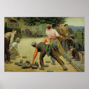 Poster Jeu de Bourles en Flandre, 1911