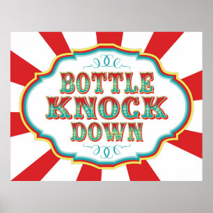 Poster Jeu de Carnaval Signal bouteille tomber