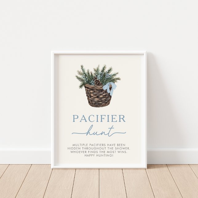 Poster Jeu de chasse à la chasse en bois d'hiver (Créateur téléchargé)