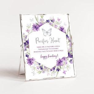Poster Jeu de chasse à la pacifique violet papillon Poste