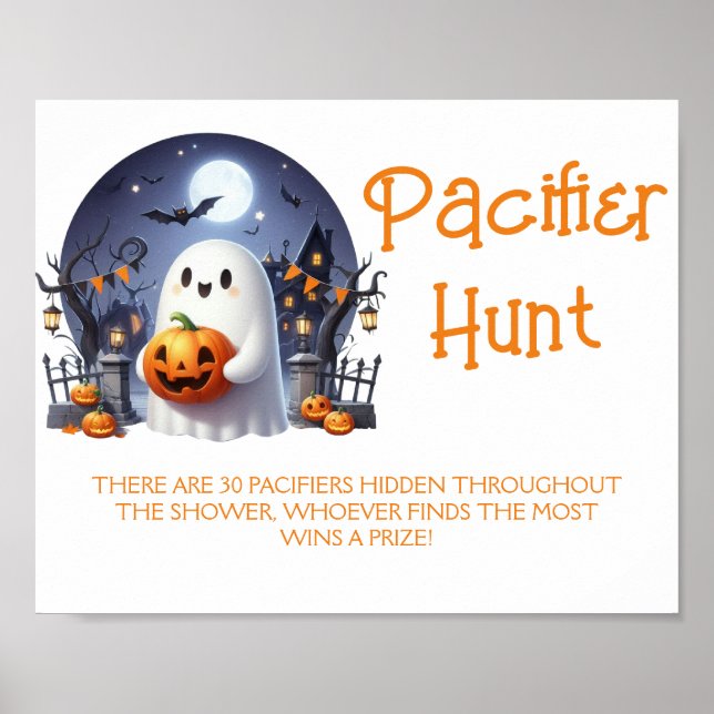 Poster Jeu de chasse à la petite chasse de Boo d'Hallowee (Devant)