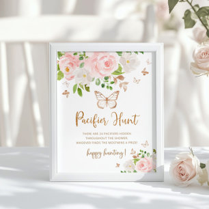 Poster Jeu de chasse à la suce de papillon flou