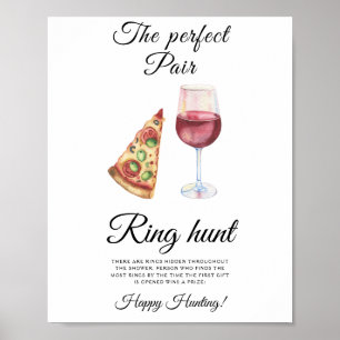 Poster Jeu de chasse à l'anneau pour enterrement de vie d