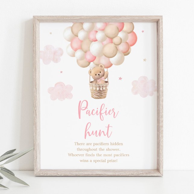 Poster Jeu de chasse à l'ours rose Teddy (Créateur téléchargé)