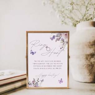 Poster Jeu de chasse aux anneaux de douche de mariage pap