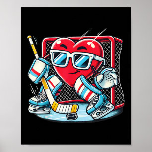 Poster Jeu de coeur Jeu de hockey gardien de but Valentin