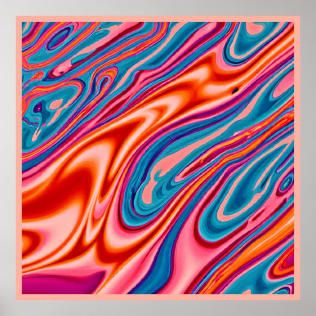 Poster Jeu de couleurs attractif (Devant)