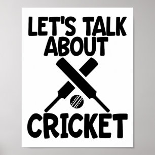 Poster Jeu de cricket pour hommes Parlons de cricket