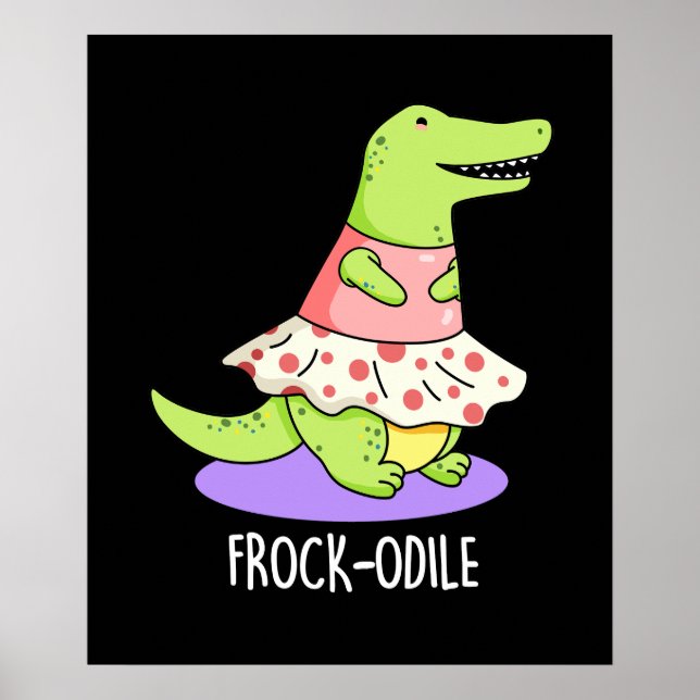 Poster Jeu de crocodile amusant de roche-odile (Devant)