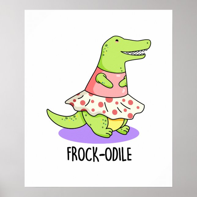 Poster Jeu de crocodile amusant de roche-odile (Devant)