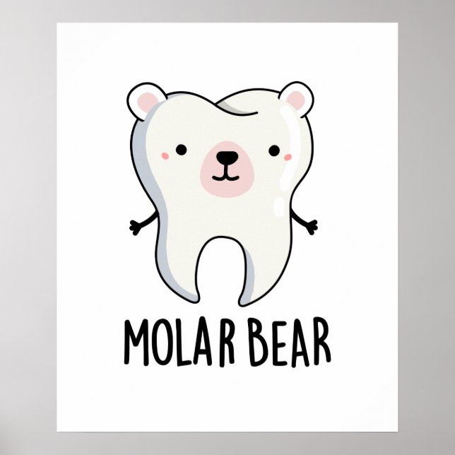 Poster Jeu de dent amusant de l'ours molaire (Devant)