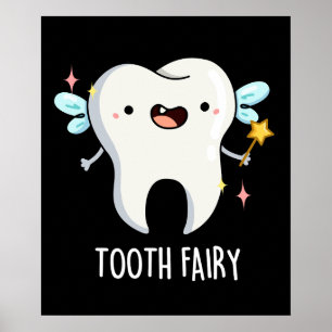 Poster Jeu de dent Fairy Funny Jeu de dent Dark BG
