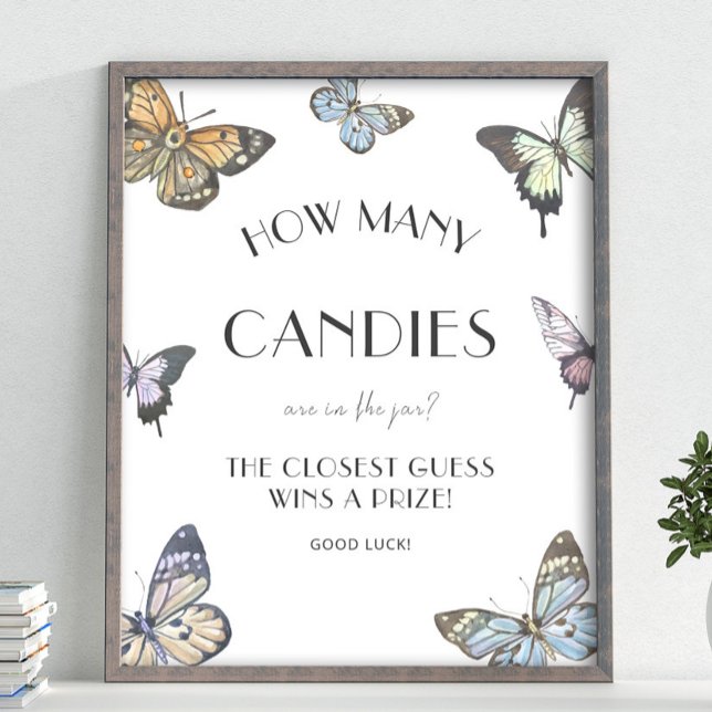 Poster Jeu de devinette de bonbons papillon (Créateur téléchargé)