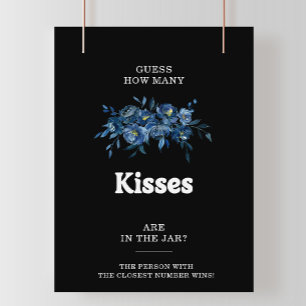 Poster Jeu de devinette de combien de baisers pour la fêt