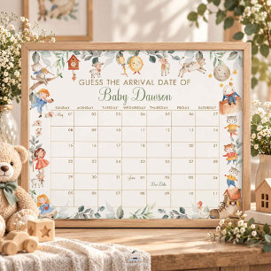 Poster Jeu de devinette de la date d'arrivée de bébé Comp