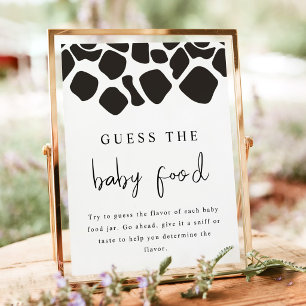 Poster Jeu de devinette de nourriture pour bébé avec impr