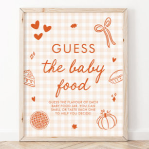 Poster Jeu de devinette de nourriture pour bébé Cutie Pie