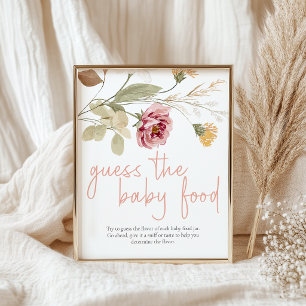 Poster Jeu de devinette de nourriture pour bébé Soft Flor