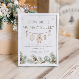 Poster Jeu de devinette pour Baby Shower d'hiver : Quelle