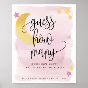 Poster Jeu de devinette rose Clair de Lune