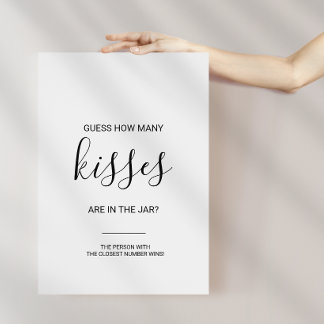 Poster Jeu de devinette simple pour un mariage : combien 