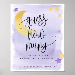 Poster Jeu de devinette violet Over the Moon